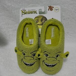 Dreamworks Little Kids Shrek Lime Green Slippers Size 13